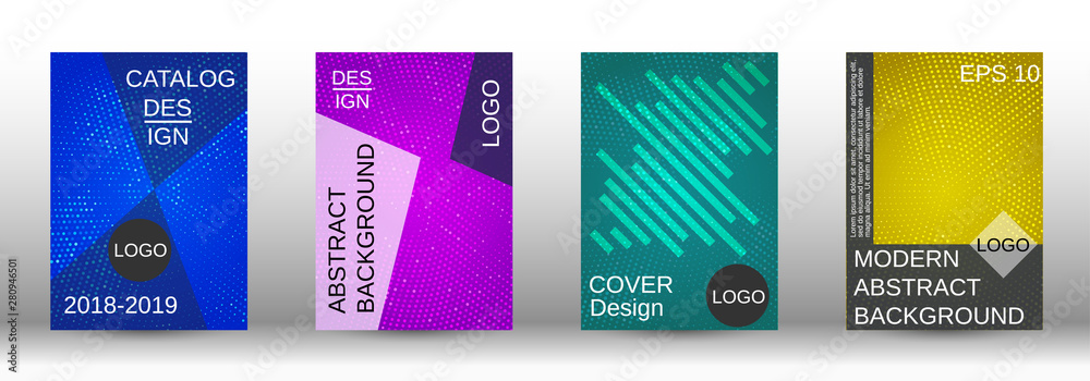 Set of modern abstract covers.