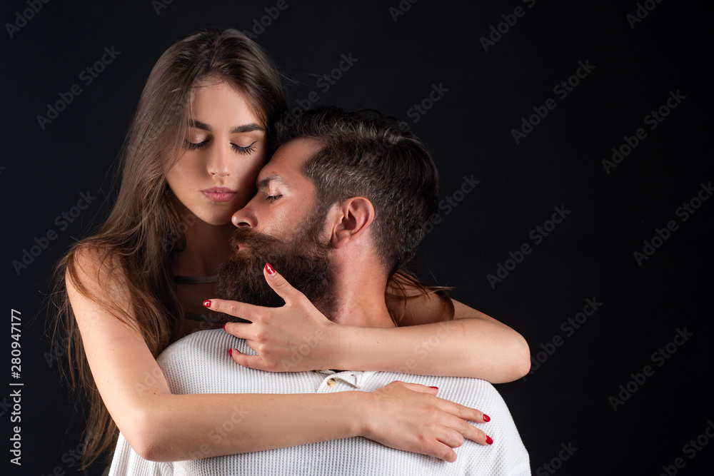 Young couple having passionate intense sex. Sensual kiss. Sensual  relationship. Enjoying pleasure. Tenderness and intimacy. Retro vintage  couple romancing. Stock Photo | Adobe Stock