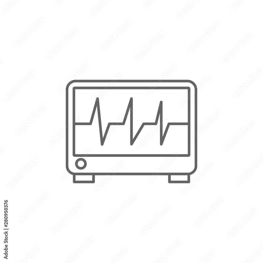 Cardiogram, heart icon. Element of medicine icon. Thin line icon