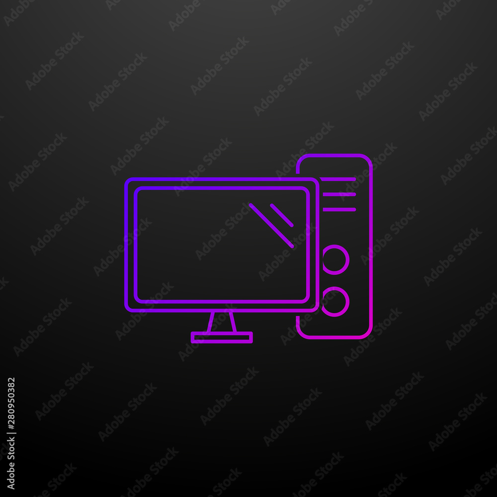Pc outline nolan icon. Elements of security set. Simple icon for websites, web design, mobile app, info graphics Pc outline nolan icon. Elements of security set. Simple icon for websites, web design, mobile app, info graphics