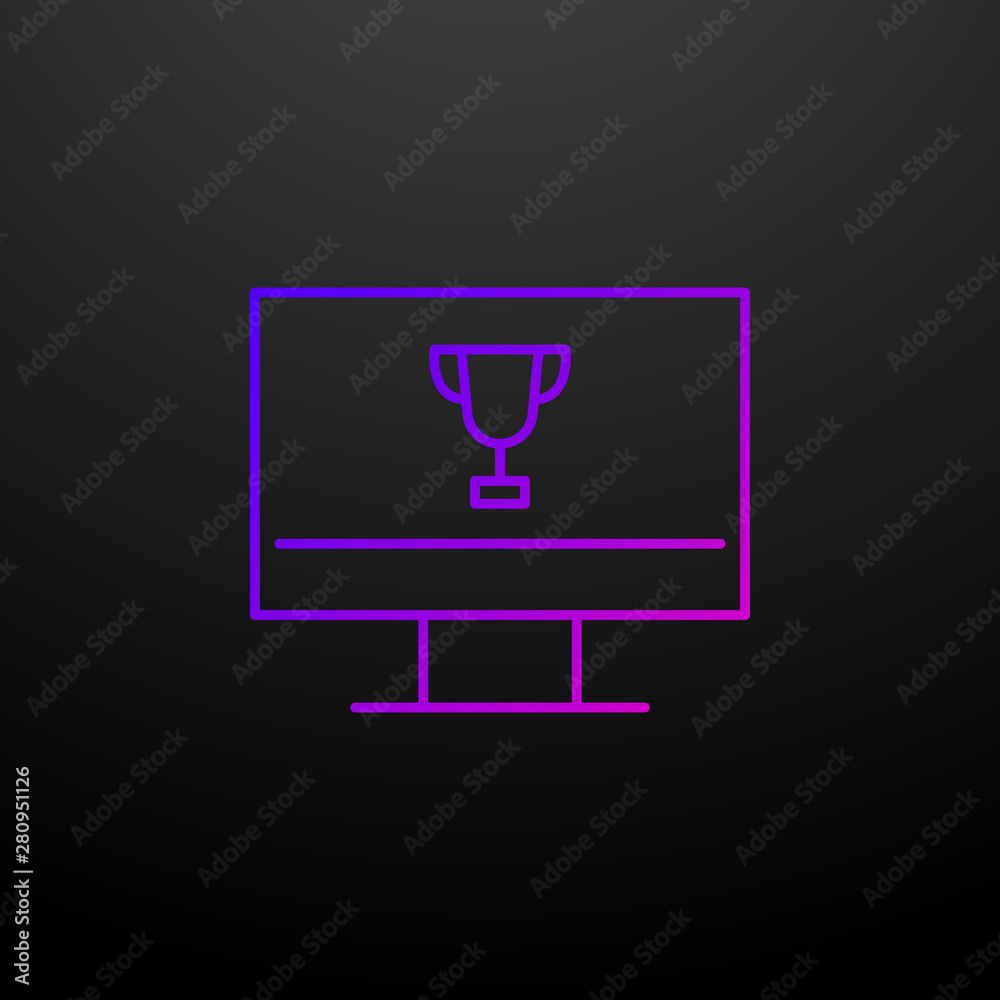 Cup monitor nolan icon. Elements of seo and online marketing set. Simple icon for websites, web design, mobile app, info graphics
