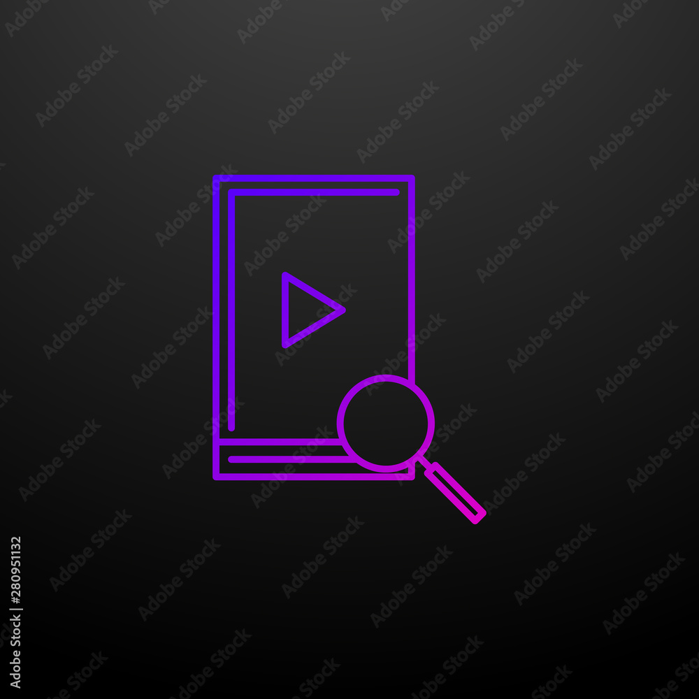 Search video files nolan icon. Elements of seo and online marketing set. Simple icon for websites, web design, mobile app, info graphics Search video files nolan icon. Elements of seo and online marketing set. Simple icon for websites, web design, mobile app, info graphics