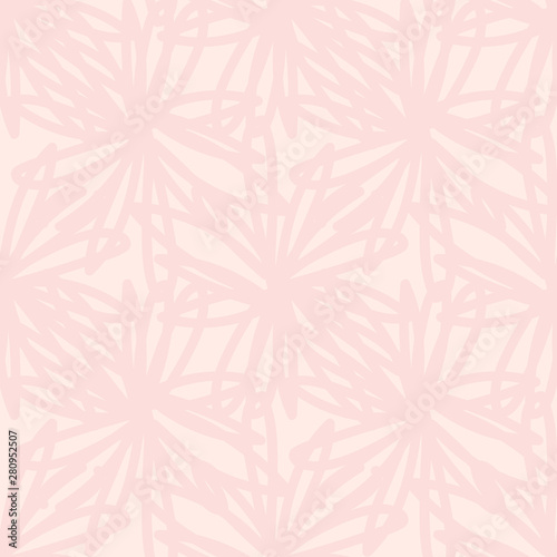 Very delicate texture of big wild flowers seamless pattern in shades of pink. Hand drawn floral botanical elements for fashion, textile, wrapping paper and wallpapers. © AgusCami