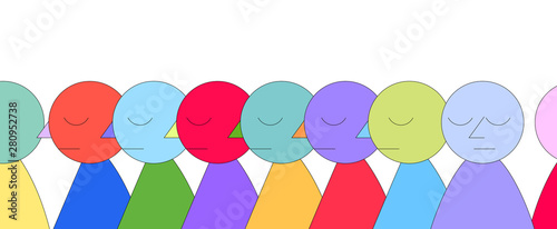 Illustration of separated people