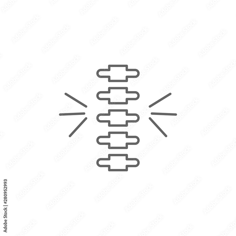 Spine, pain icon. Element of medicine icon. Thin line icon Spine, pain icon. Element of medicine icon. Thin line icon
