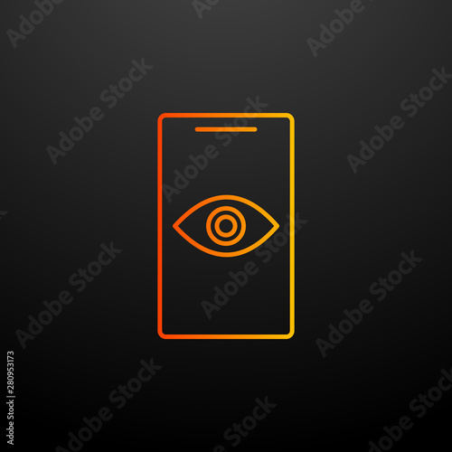 Free Download Eye on a smart phone nolan icon. Elements of virus antivirus set. Simple icon for websites, web design, mobile app, info graphics - GFXLoad