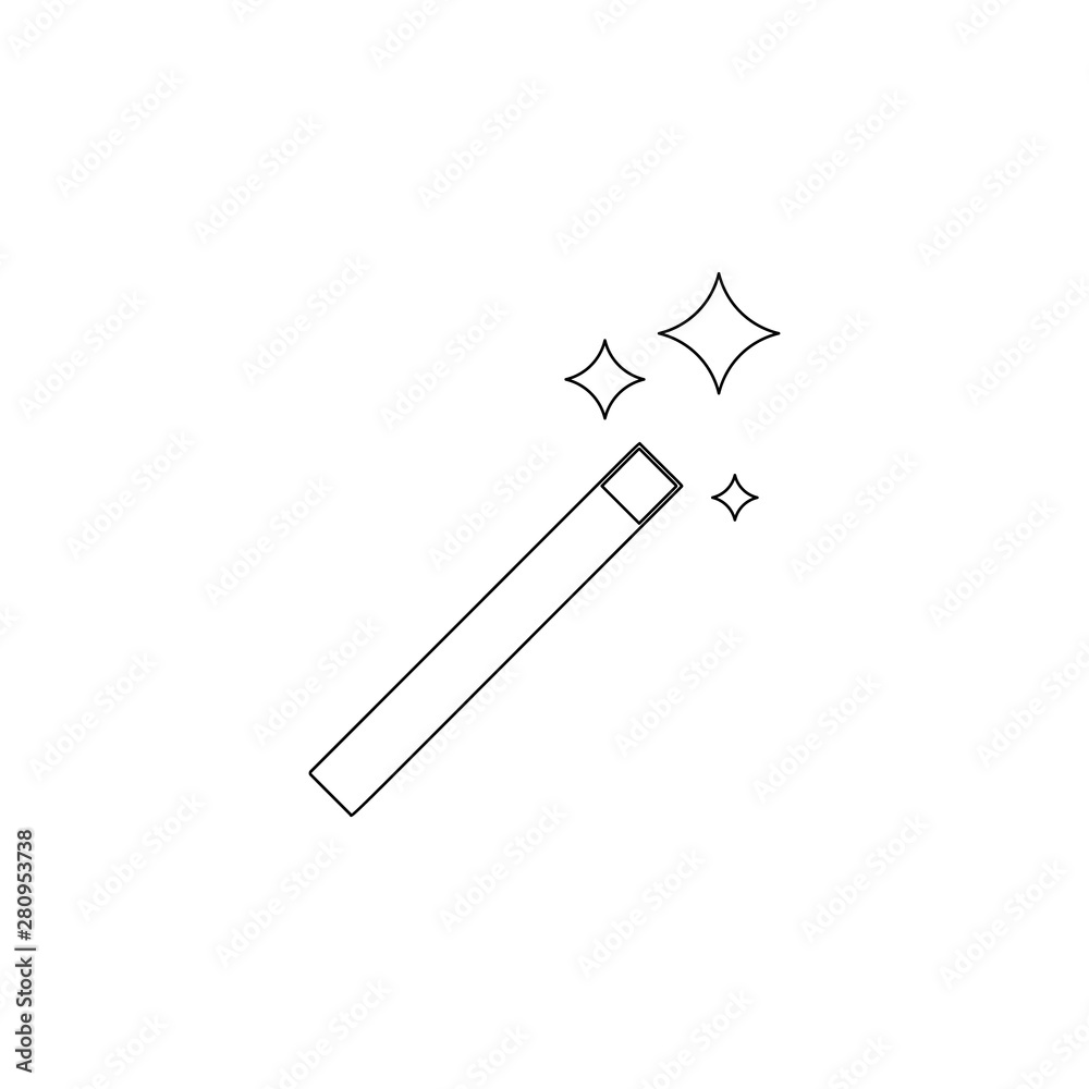 magic wand icon. Element of web for mobile concept and web apps icon. Outline, thin line icon for website design and development, app development magic wand icon. Element of web for mobile concept and web apps icon. Outline, thin line icon for website design and development, app development