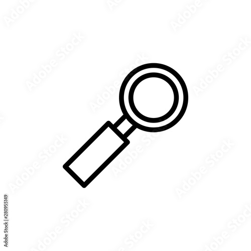Research, magnifier icon. Element of Education icon. Thin line icon