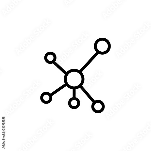 Atom, physics icon. Element of Education icon. Thin line icon