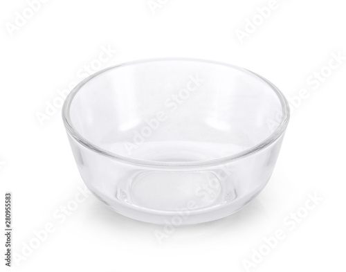 glass bowl isolated on white background
