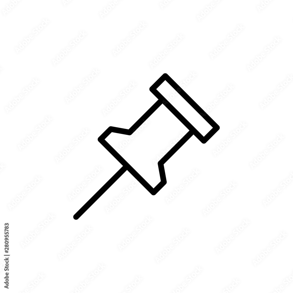 Pin, tool icon. Element of Education icon. Thin line icon Pin, tool icon. Element of Education icon. Thin line icon