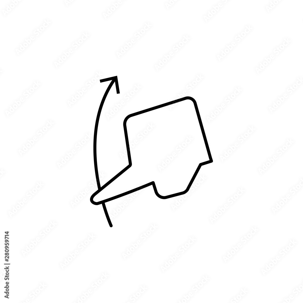 Swipe, screen, finger icon. Element of corruption icon. Thin line icon on white background Swipe, screen, finger icon. Element of corruption icon. Thin line icon on white background