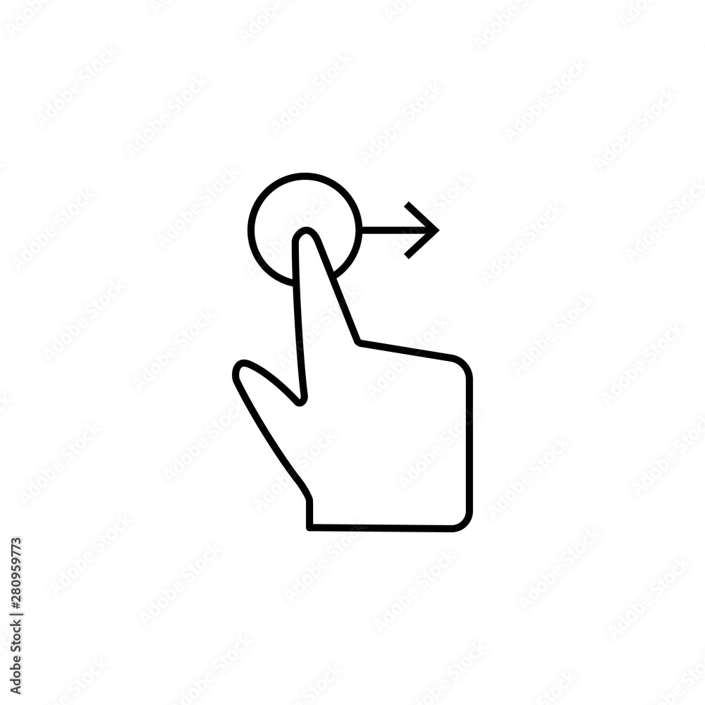 Swipe, finger, smart icon. Element of corruption icon. Thin line icon on white background Swipe, finger, smart icon. Element of corruption icon. Thin line icon on white background