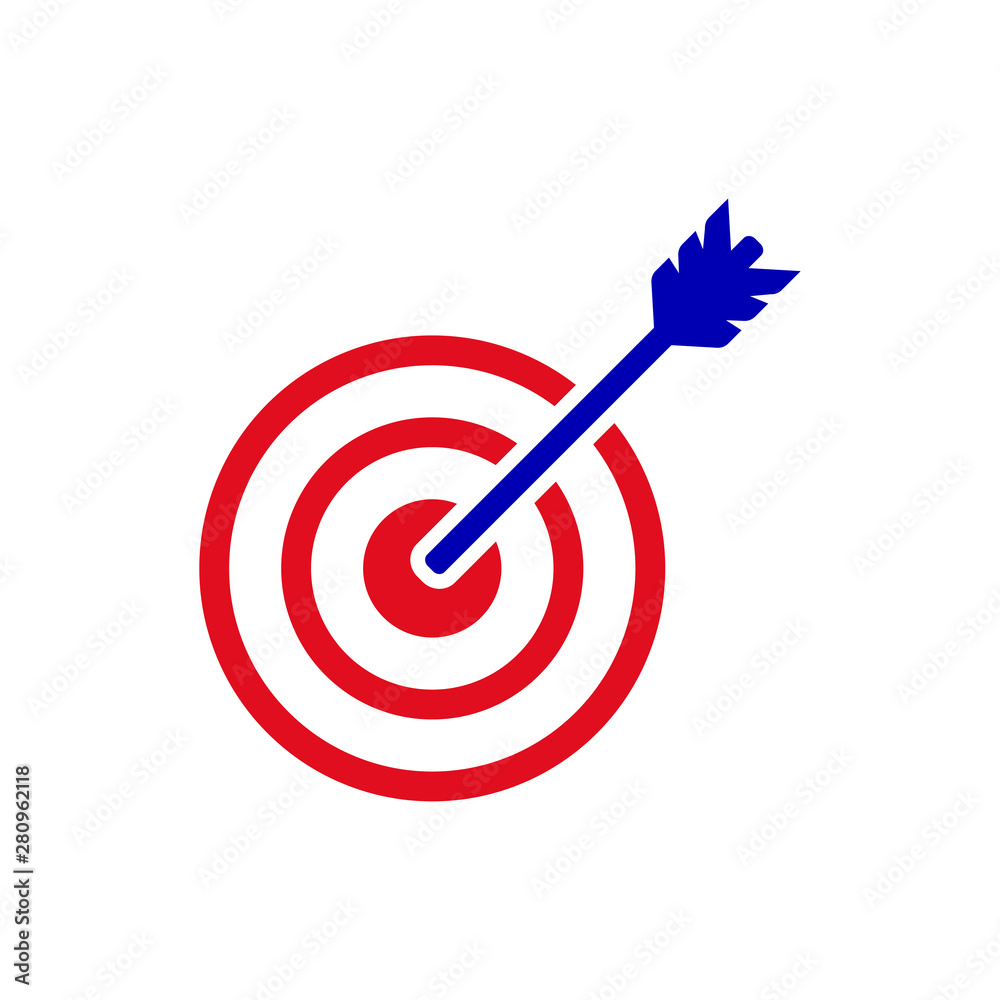 Target  With Arrow icon vector symbol illustration