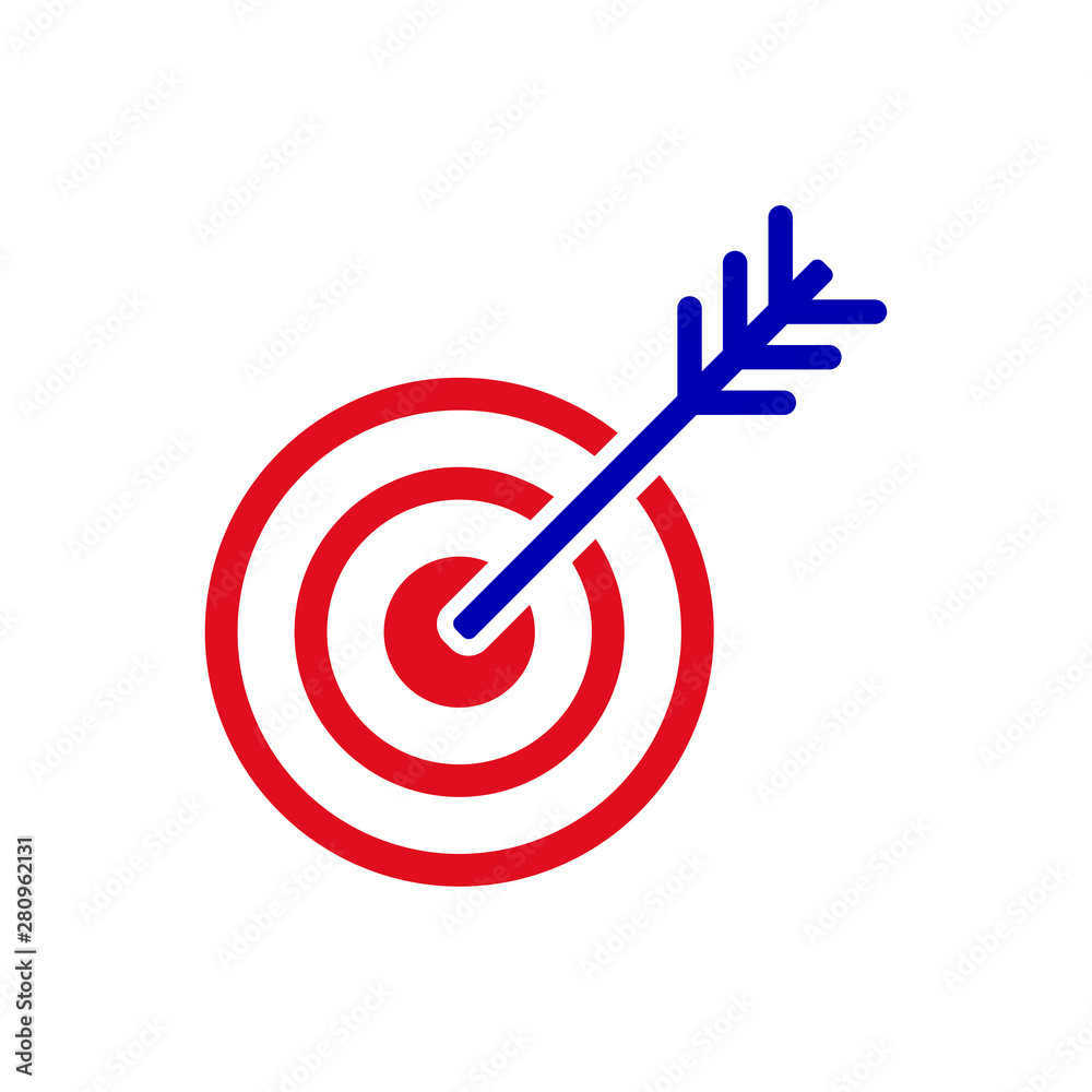 Target With Arrow icon vector symbol illustration Target With Arrow icon vector symbol illustration