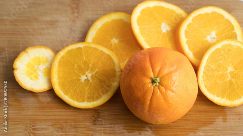 Fototapeta Naklejka Na Ścianę i Meble -  fresh oranges on a table
