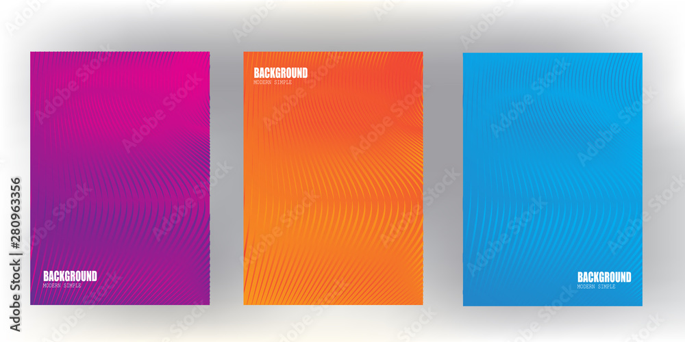 Bright gradient abstract pattern background cover design with trendy vibrant and vivid color template
