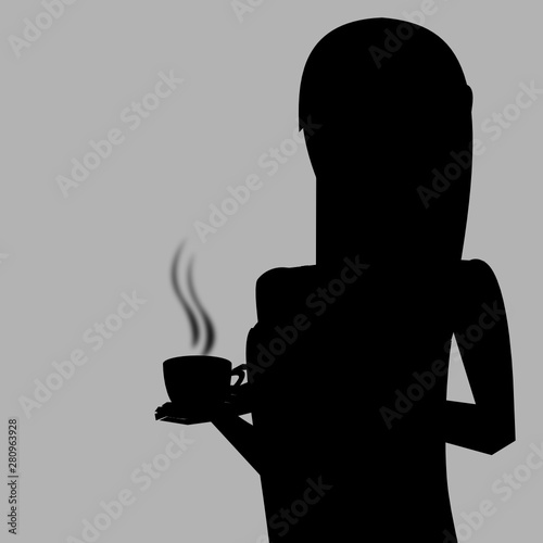 Frau mit Kaffee