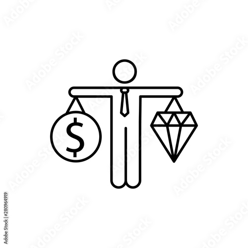 Economy, values, balance icon. Element of business icon
