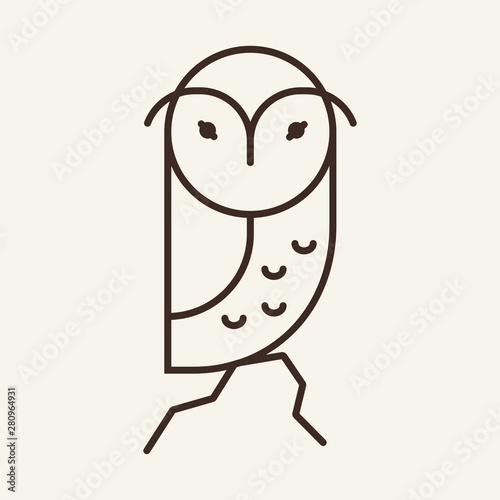 Halloween owl vector line icon. Bird, Halloween, attribute. Holiday concept. Vector illustration can be used for topics like holiday, Halloween, animal