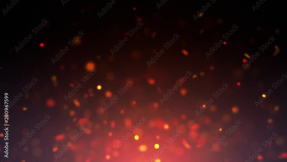 Glittering particles sparkle and drift along on a soft current