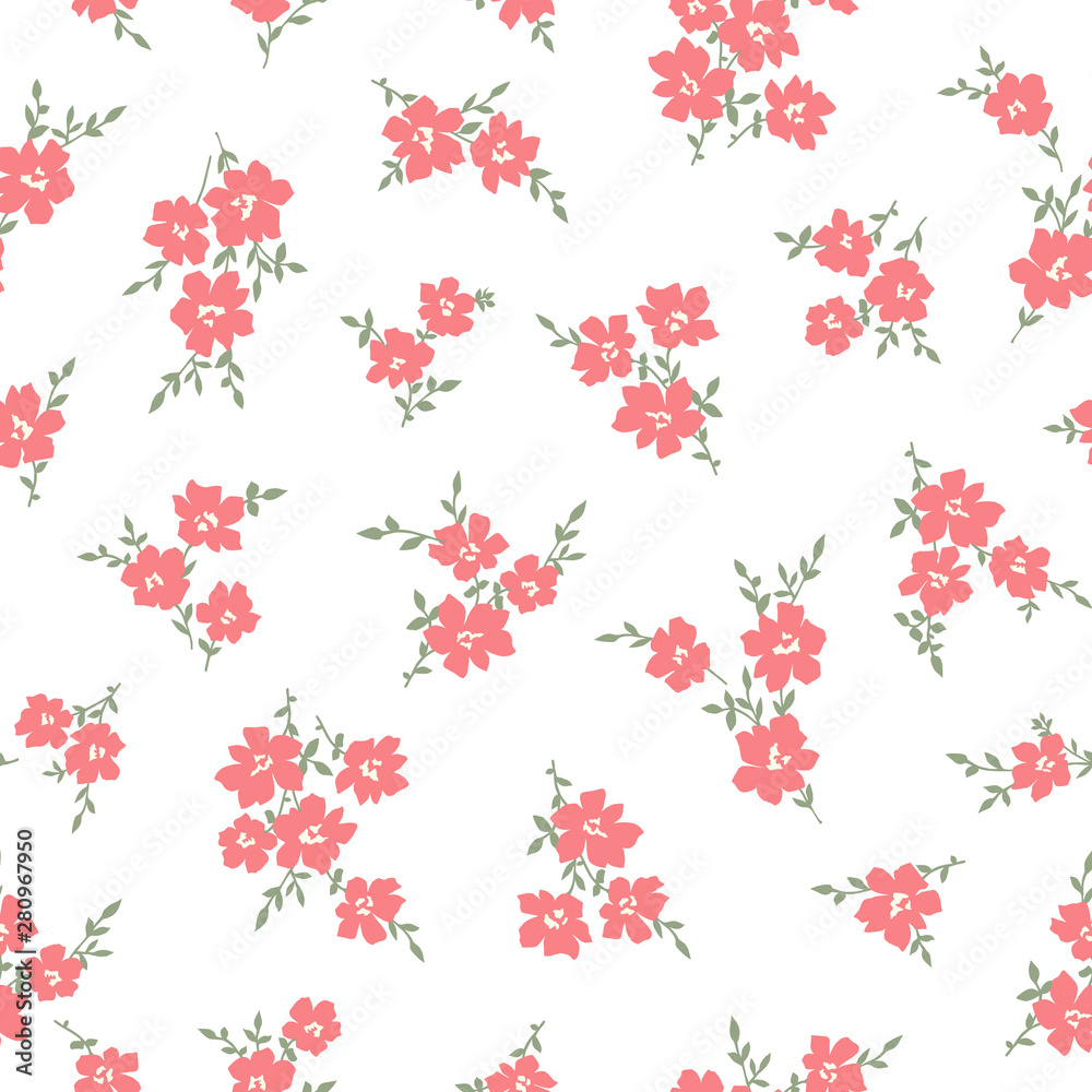 Seamless vector pattern of a beautiful flower,