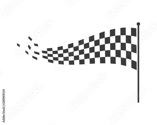 racing flag icon of automotif illustration vector
