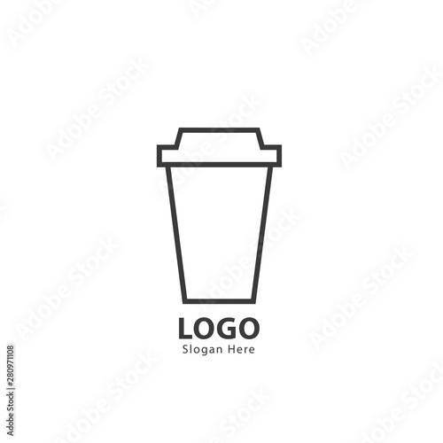 coffee cup logo design illustration vector.