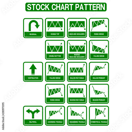 set of stock pattern icon on transparent background