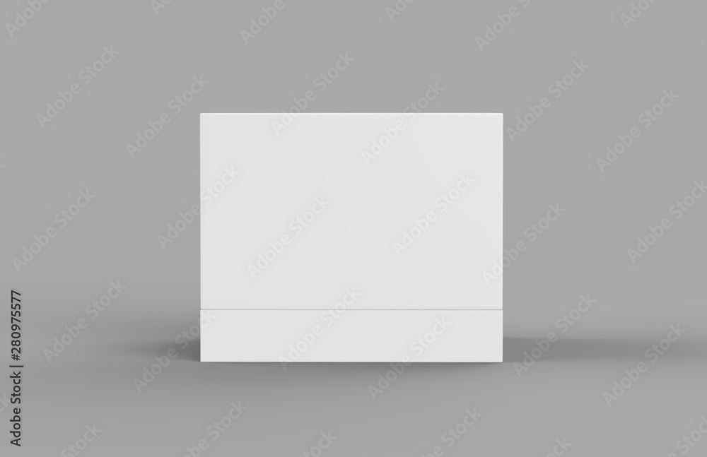 Hard cardboard box mock up template on isolated white background, ready for your design presentation, 3d illustration. Hard cardboard box mock up template on isolated white background, ready for your design presentation, 3d illustration.