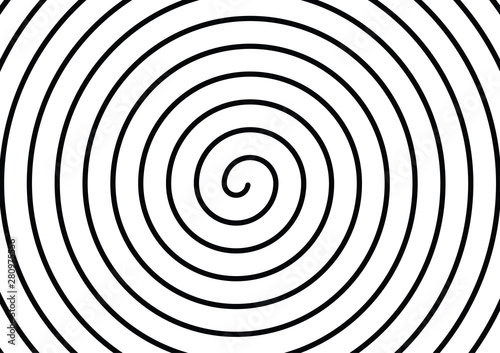 vector of twisted circle black and white optical illusion