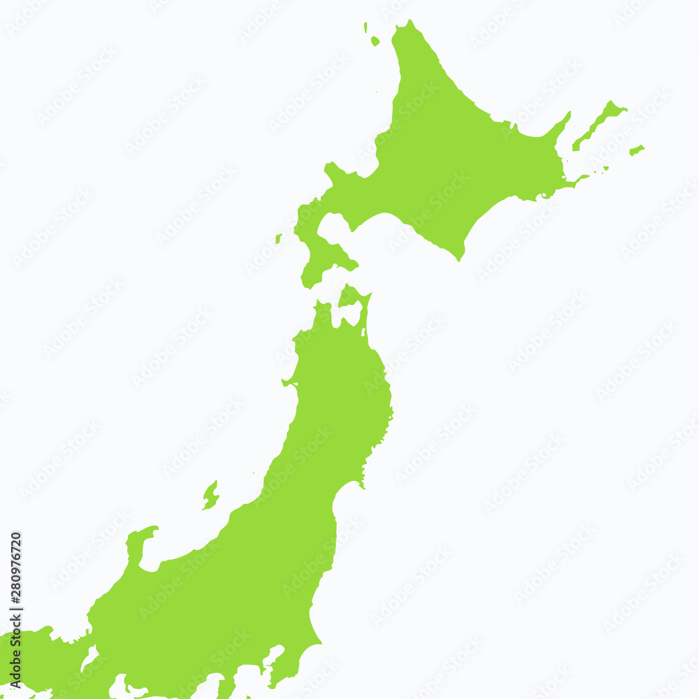 日本地図 地図 日本列島 日本 図形 北海道 本州 四国 九州 Stock イラスト Adobe Stock