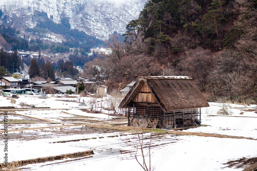 Historic Japanese Villages of Shirakawa-go, Japan.Winter in Shirakawa-go/Japan.