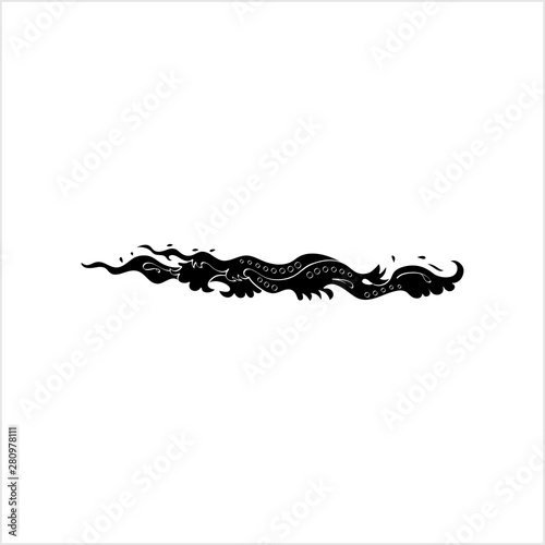 Water Wave Icon, Frequency Dispersion
