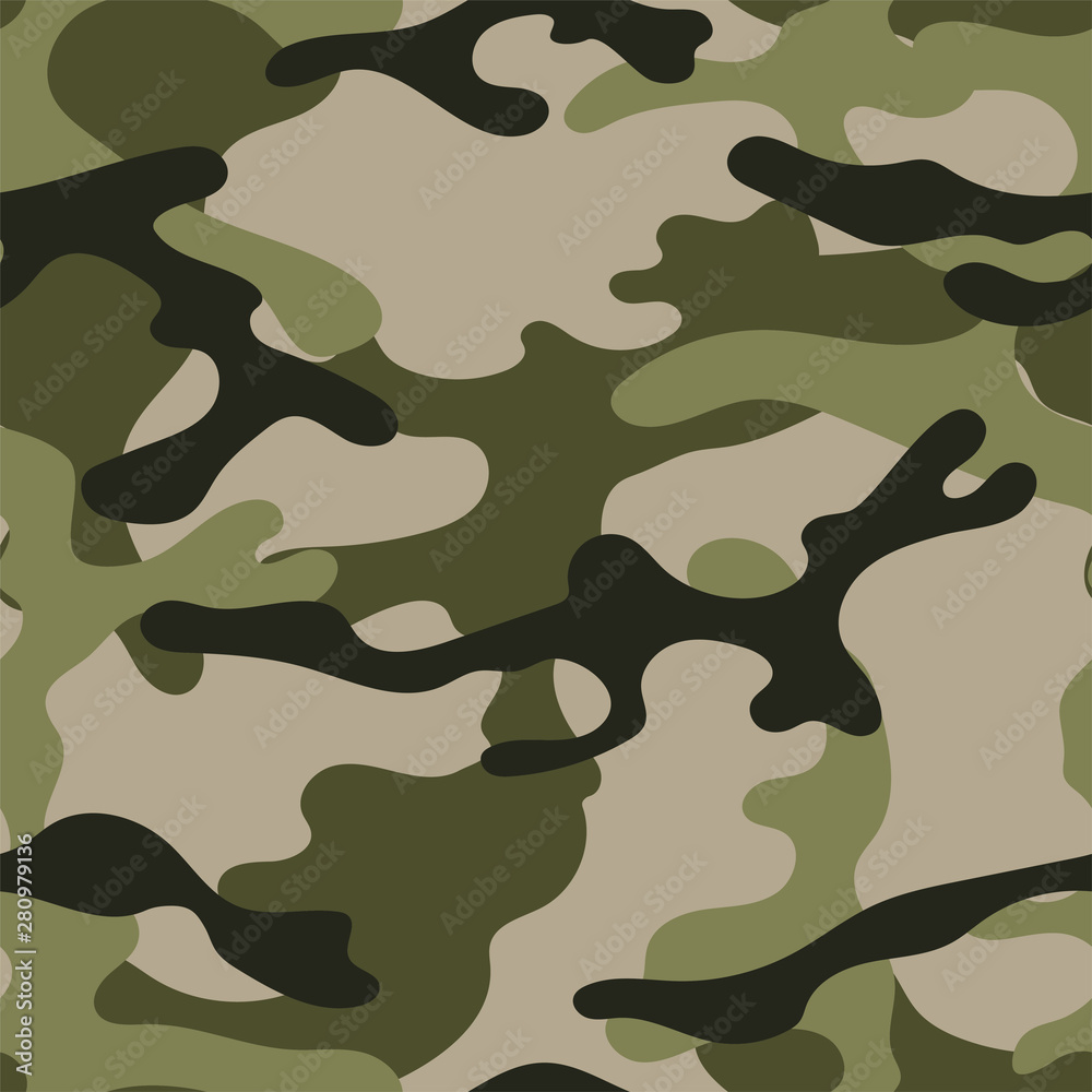 Military camouflage seamless pattern. Khaki texture. Trendy background. Abstract color vector illustration. For design wallpaper, wrapping paper, fabric. Military camouflage seamless pattern. Khaki texture. Trendy background. Abstract color vector illustration. For design wallpaper, wrapping paper, fabric.