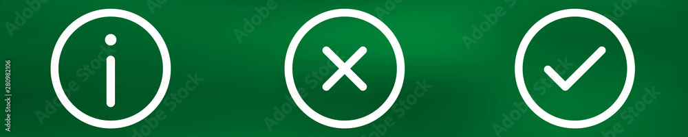 Obraz premium Prüfungssymbol Set