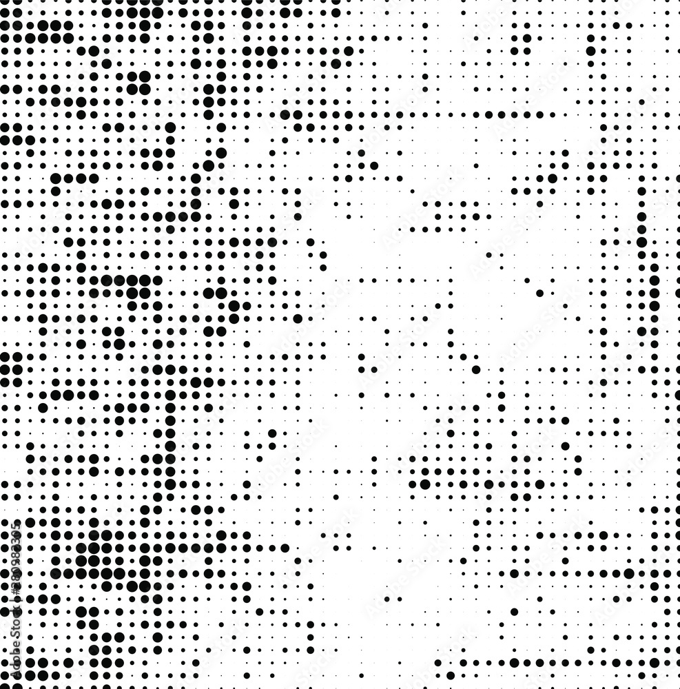 Abstract halftone texture. Black dots on white background. Vintage comic print template Abstract halftone texture. Black dots on white background. Vintage comic print template