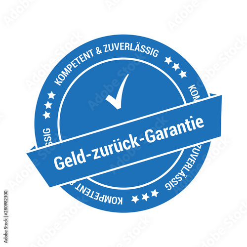 Button für Geld-zurück-Garantie