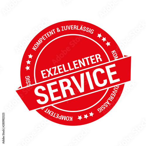 rotes Siegel für ezellenten Service