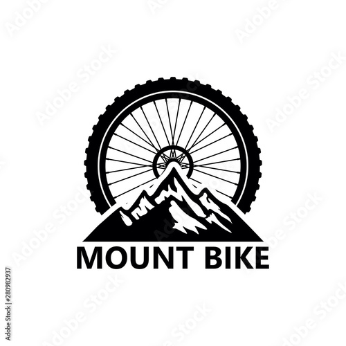 Mountain Bike Logo Template Design Vector, Emblem, Design Concept, Creative Symbol, Icon