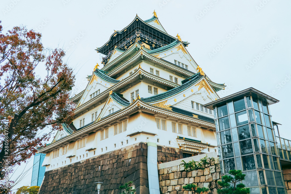 Osaka Castle in autumn season ,one of the most famous landmark in Japan. Osaka Castle in autumn season ,one of the most famous landmark in Japan.