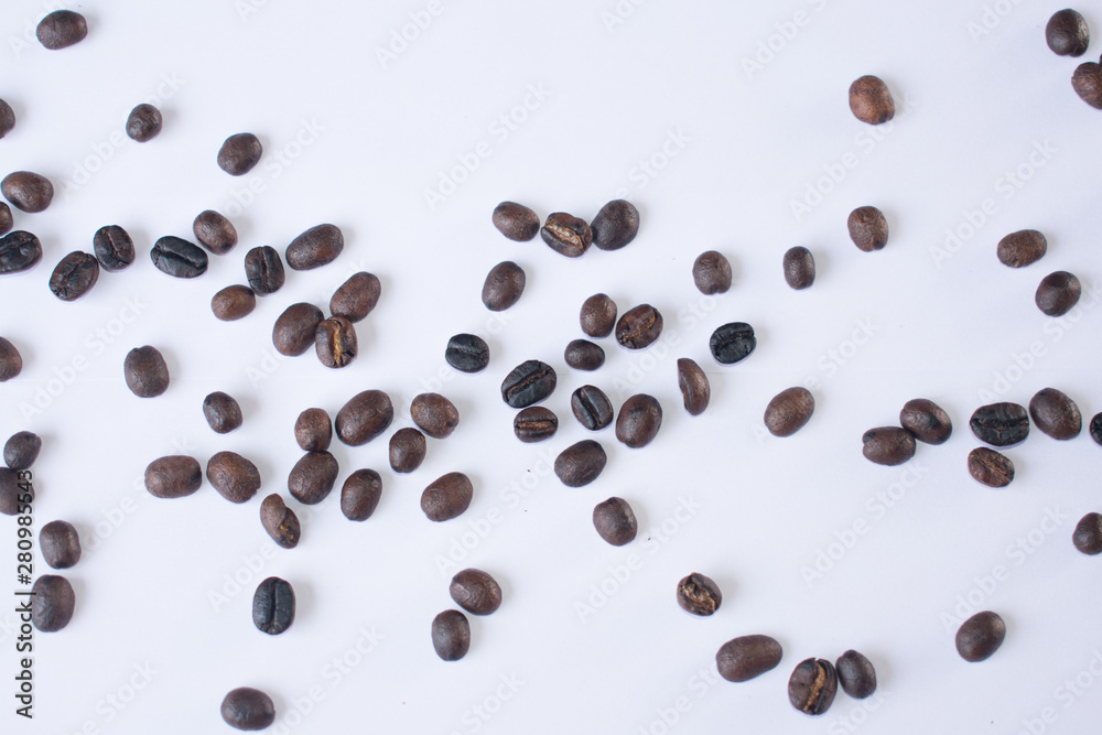 Coffee beans. Isolated on a white background Coffee beans. Isolated on a white background