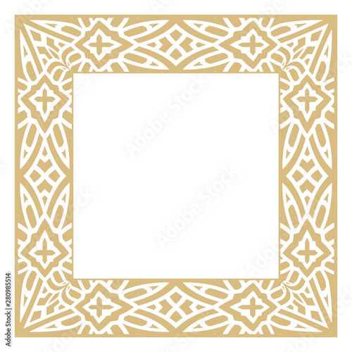 Geometrical rectangular vector ornament.