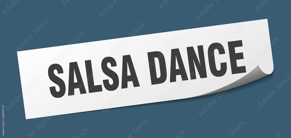 salsa dance sticker. salsa dance square isolated sign. salsa dance