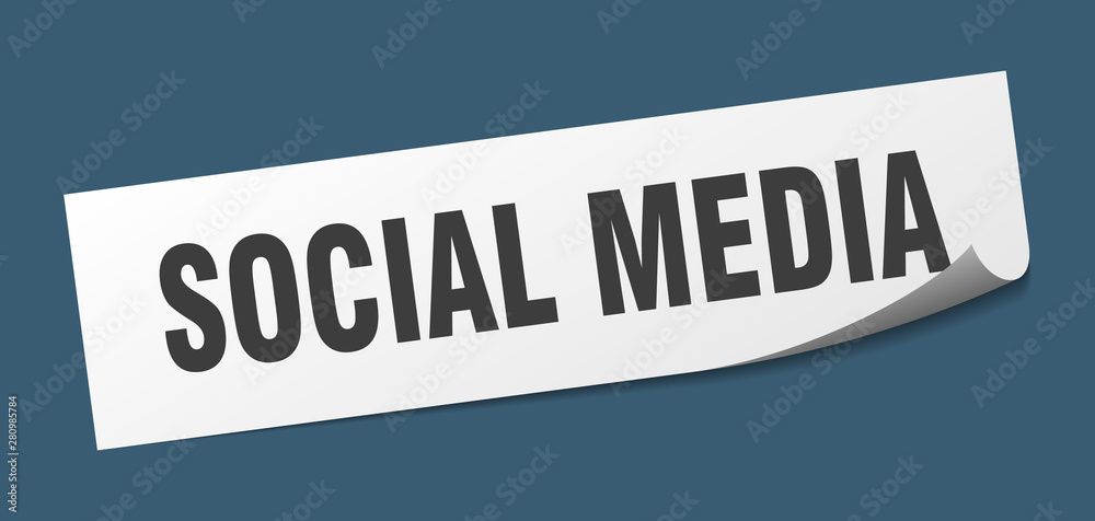 social media sticker. social media square isolated sign. social media