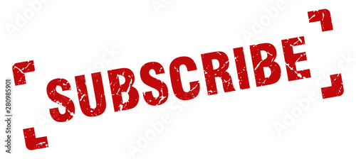 subscribe stamp. subscribe square grunge sign. subscribe