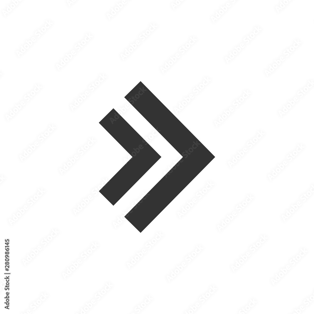 Arrow, forward icon. Vector illustration, flat design. Arrow, forward icon. Vector illustration, flat design.