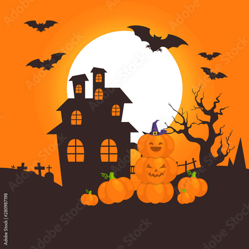 Pumpkins,Happy Halloween Horror night
