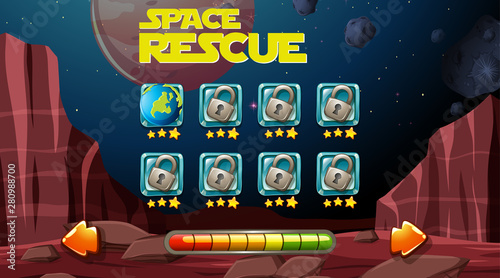 Space rescue game backgound