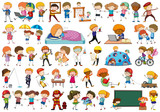 set of different simple kids